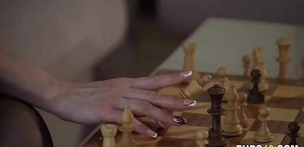  My hot neighbour lost the chess game so I fucked her